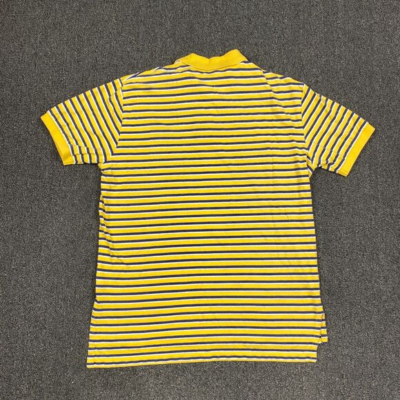 Polo Ralph Lauren Shirt Mens Short Sleeve Striped Preppy Yellow Pony Size Large - Picture 4 of 6